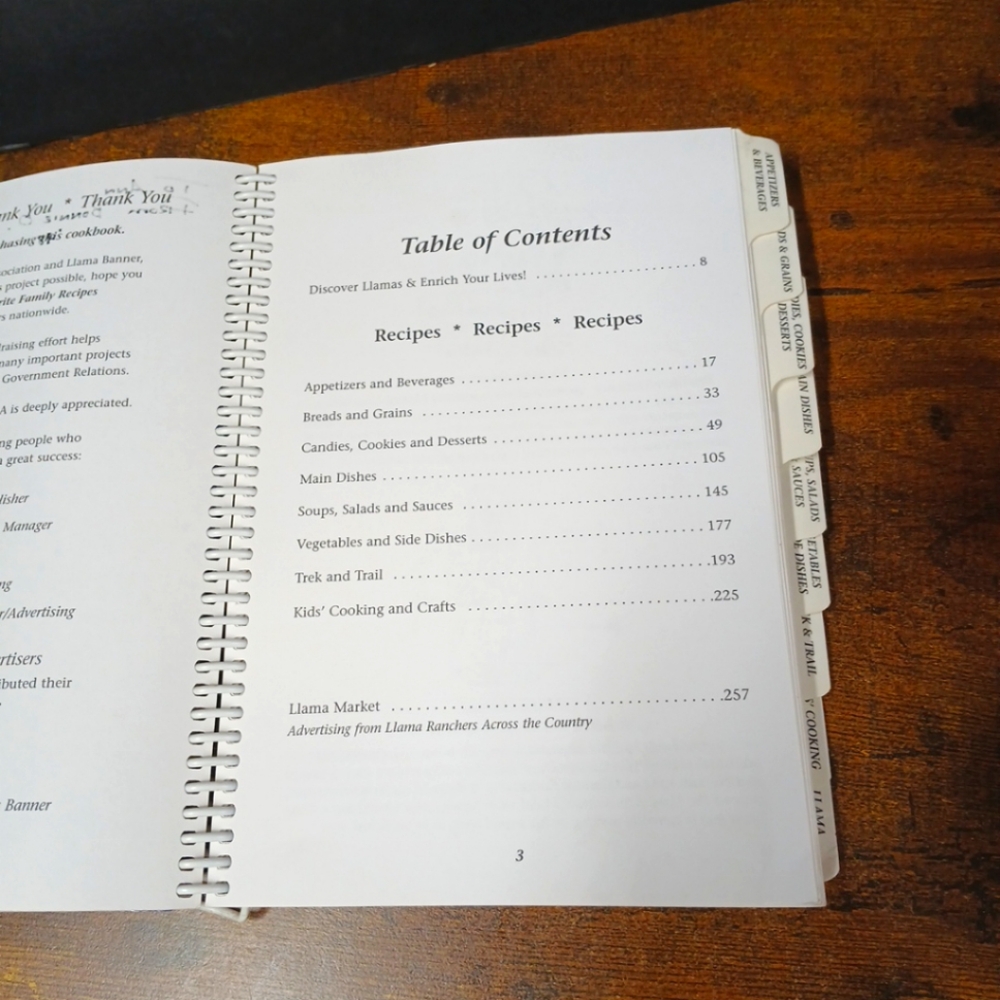 Llama Ranchers Favorite Family Recipes,  Spiral Bound Cookbook - Picture 5 of 7